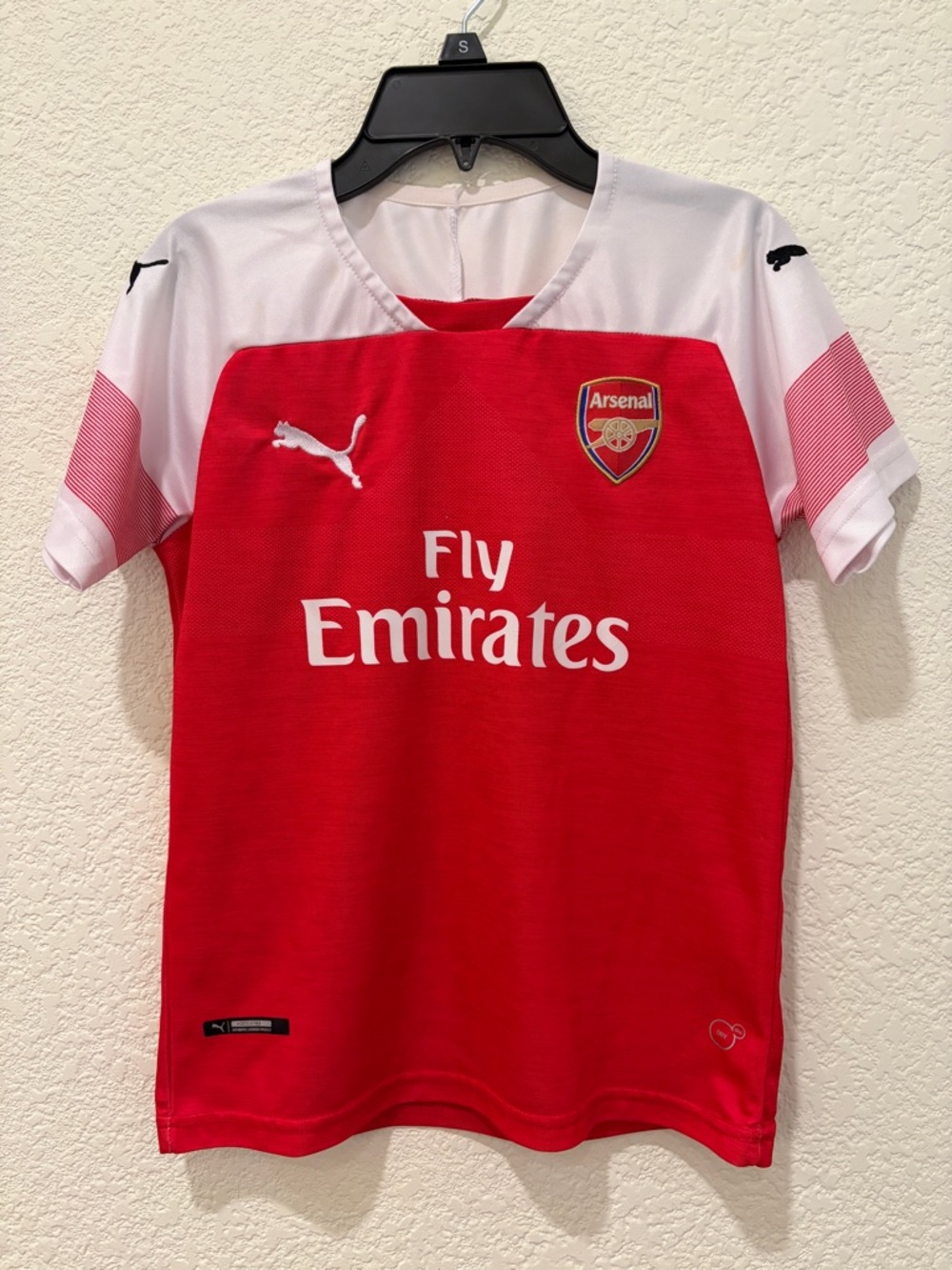 Puma Kids Red & White Arsenal Soccer Jersey size US 26